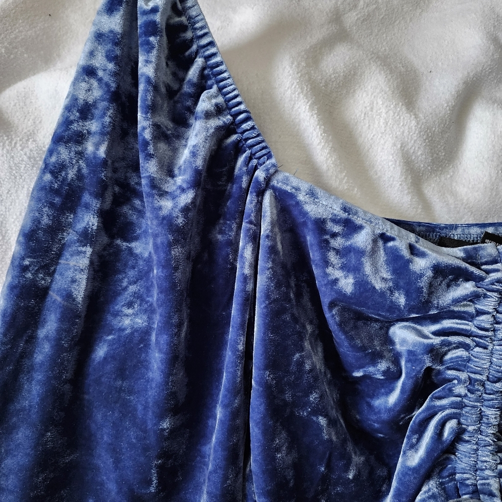 π Blue Velvet Bell Sleeve Top - Picture 6 of 6